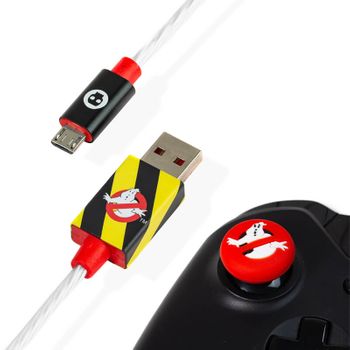 Cable Usb Led Y Grips Ps4 & Xbox One Los Cazafantasmas
