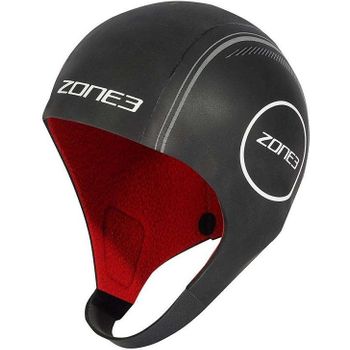 Zone3 Gorro De Natación De Neopreno Heat-tech Negro/plateado/rojo