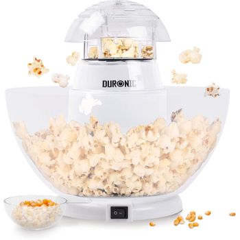 Máquina Hacer Palomitas 1200w Sin Aceite - Taza Medidora Y Recipiente Bpa Free - Duronic Pop50 We