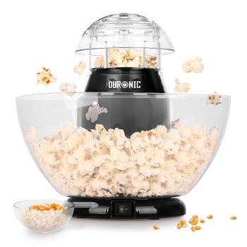 Máquina Para Hacer Palomitas 1200w Sin Aceite - Recipiente Sin Bpa Incluido - 3 Min - Duronic Pop50 Bk