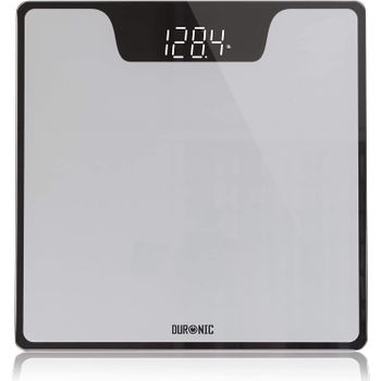 Báscula Baño Digital - Máx 180kg - Pantalla Lcd Negra - Diseño Plata Y Negro - Duronic Bs303