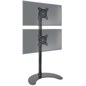 Soporte 2 Pantallas 13 32" - Monitor Pc Lcd Led - Vesa 75/100 - Base Fija - 70cm - Duronic Dm15d2v2