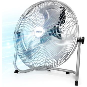 Ventilador De Suelo 50 Cm, 75w, 4 Velocidades, Aspas Metálicas, Gimnasio, Oficina - Duronic Fn20