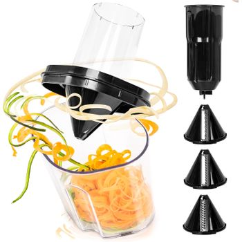 Cortador De Verduras Frutas En Espiral, Compatible Con Batidora Duronic Hb35b, Hb35c - Duronic Hbs35