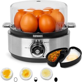 Hervidor De Huevos 400w, 7 Huevos, Termostato Y Minutero, Apagado Automático - Duronic Eb40