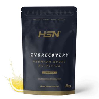 Recuperador Muscular Sin Gluten Ni Lactosa Evorecovery De Hsn | Sabor Limón 2 Kg = 40 Tomas Por Envase Con Carbohidratos, Proteína Hidrolizada, Aminoácidos Esenciales, Sales Minerales