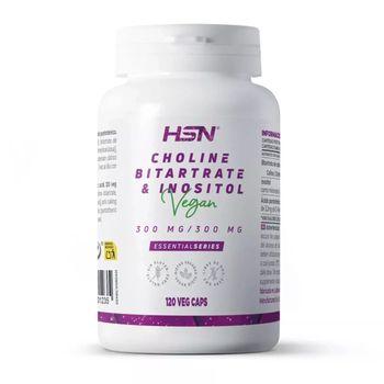 Colina E Inositol De Hsn | 120 Cápsulas Vegetales Con 600 Mg (300 + 300 Mg) | Suplemento Para La Concentración + Memoria Ideal Para Estudiantes Y Opositores | No-gmo, Vegano, Sin Gluten