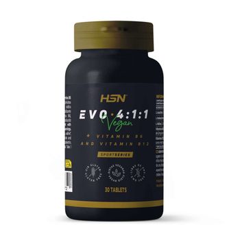 Bcaa Evo 4:1:1 De Hsn | Tabletas 3000 Mg De Aminoácidos Ramificados Ratio 4 1 1 (leucina, Valina, Isoleucina) Por Dosis Diaria + Vitamina B6 Y B12 | No-gmo, Vegano, Sin Gluten