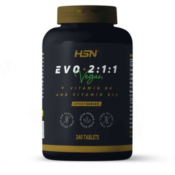 Bcaa Evo 2:1:1 De Hsn | 240 Tabletas 6000 Mg De Aminoácidos Ramificados Ratio 2 1 1 (leucina, Valina, Isoleucina) Por Dosis Diaria + Vitamina B6 Y B12 | No-gmo, Vegano, Sin Gluten