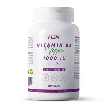 Vitamina D3 Vegana 1000 Iu De Hsn | 25 Mcg Colecalciferol Procedente Del Liquen Para 4 Meses De Suministro | Apto Dieta Vegana | No-gmo, Sin Gluten