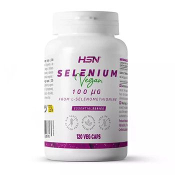 Selenio De Hsn | L-seleniometionina 100 Mcg | Suministro 4 Meses | Alta Biodisponibilidad | Vegano, Sin Gluten, Sin Lactosa | 120 Cápsulas Vegetales