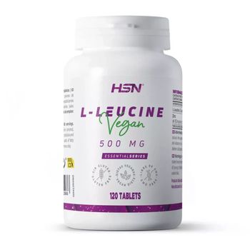 L-leucina De Hsn | 120 Tabletas Para 2000 Mg De Leucina Por Dosis Diaria | Aminoácido Esencial En Forma Libre | No-gmo, Vegano, Sin Gluten