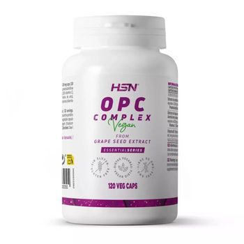 Opc Extracto De Semilla De Uva 12000 Mg De Hsn | 120 Cápsulas Vegetales Equivalencia Semilla (extracto 600 Mg, 95% Opc) Por Dosis Diaria | No-gmo, Vegano, Sin Gluten