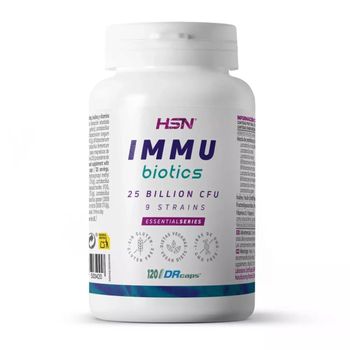 Probiótico Sistema Inmune 25 Billion Ufc - 9 Cepas Lactobacillus Y Bifidobacterium - De Hsn Inmu Biotics | 120 Cápsulas Dr Caps® De Liberación Retardada Y Recubrimiento Entérico