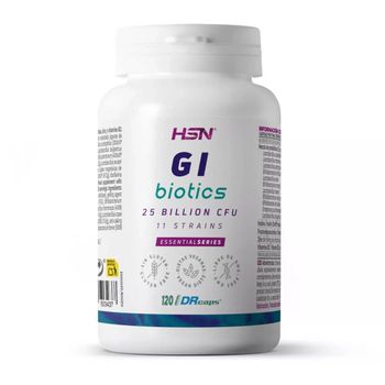 Probióticos Intestinales 25 Billion Ufc - 11 Cepas Lactobacillus, Bifidobacterium Y Streptococcus - De Hsn Gi Biotics | 120 Cápsulas Gastrorresistentes Drcaps® | No-gmo, Vegano Sin Gluten