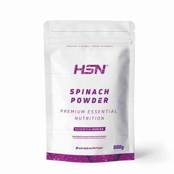 Espinaca En Polvo De Hsn | 500 G = 50 Tomas Por Envase 100% Pura Espinaca Deshidratada - Fuente De Proteínas Vegetales Y Fibra - Sin Añadidos Ni Excipientes | No-gmo, Vegano, Sin Gluten