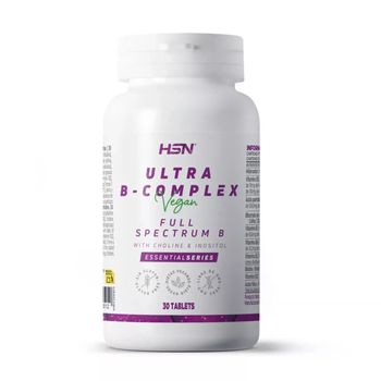 Vitamina B - Ultra B-complex - De Hsn | 30 Tabletas Con Todas Las Vitaminas Del Grupo B | Con Paba, Inositol Y Colina | Formas De Alta Biodisponibilidad | No-gmo, Vegano, Sin Gluten