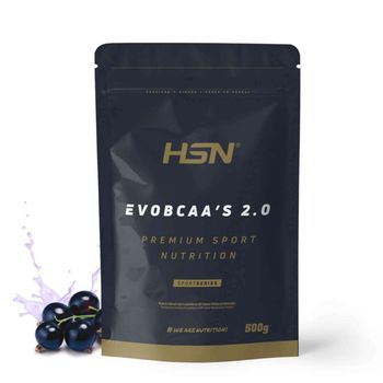 Bcaa 12:1:1 Con Glutamina De Hsn Evobcaa's 2.0 | Sabor Grosella Negra 500 Gr = 45 Tomas Por Envase De Aminoácidos Ramificados (leucina + Valina + Isoleucina) | No-gmo, Vegano, Sin Gluten