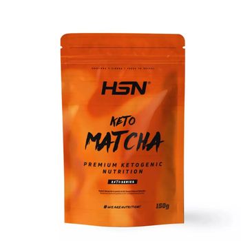 Keto Matcha Latte De Hsn | Té Verde Matcha + Aceite Mct De Coco | Especial Dieta Keto | Vegano, Sin Gluten, Sin Lactosa, Sin Leche | Sabor Natural Edulcorado Con Stevia, 150 Gr