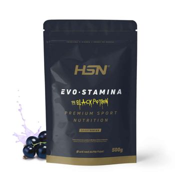 Pre Entreno Sin Cafeína Evostamina De Hsn | Sabor Grosella Negra 500 G = 25 Tomas Por Envase Pre Workout Sin Estimulantes | Creatina Creapure + Bicarbonatos + Beta-alanina + L-citrulina + Nitratos