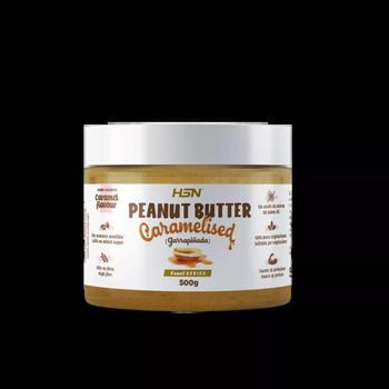 Crema De Cacahuete Caramelizada De Hsn | 500 G | Textura Garrapiñada | Peanut Butter Caramelised | 100% Natural Vegetariano | Libre De Gmo | No Aceite De Palma, No Azucares Ni Sal Añadidos