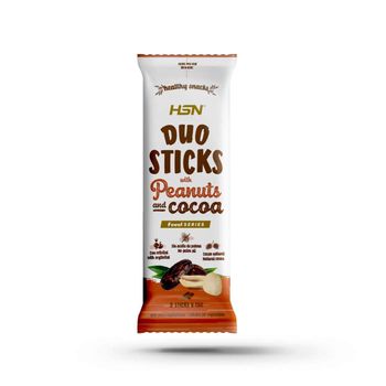 Barquillo Relleno De Cacahuete Y Cacao | Duo Sticks De Hsn 2x15g | Snack Saludable Y Delicioso | Sin Aceite De Palma, Alto En Fibra Y Bajo En Sal