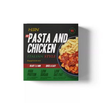 Plato Preparado Fit 420g De Hsn | Pasta Con Pollo En Salsa Estilo Italiana | Alto En Proteínas, Bajo En Azúcar Y Bajo En Grasas Saturadas | Alternativa Rápida Y Saludable Para Comer Bien | ¡listo En 2,5 Minutos!