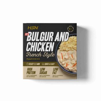 Plato Preparado Fit 420g De Hsn | Bulgur Con Pollo En Salsa De Mostaza Estilo Francés | Alto En Proteínas, Bajo En Azúcar Y Bajo En Grasas | Alternativa Rápida Y Saludable Para Comer Bien | ¡listo En 2,5 Minutos!