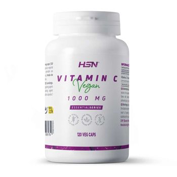 Vitamina C 1000 Mg De Hsn | 120 Cápsulas Vegetales 1 Gramo Por Toma De Pura Vitamina C Como Ácido Ascórbico | Suministro Para 4 Mes | No-gmo, Vegano, Sin Gluten