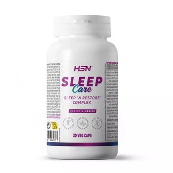 Sleep Care De Hsn | 30 Cápsulas Vegetales Con Melatonina + Valeriana + Melisa + Pasiflora + Gaba + Glicina + Teanina | Reducir El Tiempo Para Quedarse Dormido | No-gmo, Vegano, Sin Gluten