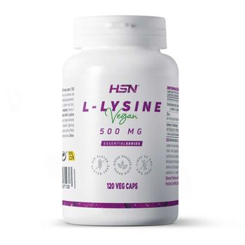 Lisina 500 Mg De Hsn | 120 Veg Caps | 1500 Mg Por Dosis Diaria De L-lisina Hcl En Cápsulas | Alta Concentración | Con Zinc Y Selenio | No-gmo, Vegano, Sin Gluten