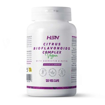 Bioflavonoides Cítricos 600 Mg + Vitamina C 100 Mg + Rutina 100 Mg + Quercetina 100 Mg De Hsn | 120 Cápsulas Vegetales Complejo 100% Natural De Extractos Herbales | No-gmo, Vegano, Sin Gluten