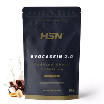 Caseína Micelar De Hsn Evocasein 2.0 | Sabor Chocolate Cacahuete 2 Kg = 67 Tomas Por Envase | Proteína Lenta Digestión Para Antes De Dormir | No-gmo, Vegetariana, Sin Gluten