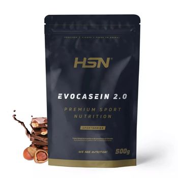 Caseína Micelar De Hsn Evocasein 2.0 | Sabor Chocolate Avellana 500 G = 17 Tomas Por Envase Proteína Lenta Digestión Para Antes De Dormir | No-gmo, Vegetariana, Sin Gluten