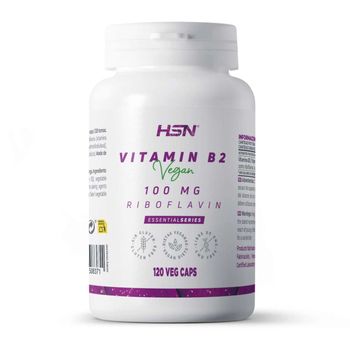 Vitamina B2 Riboflavina 100 Mg De Hsn | 4 Meses De Pura Riboflavina En Forma Libre = 1 Cápsula Vegetal = Dosis Diaria - Alta Concentración | No-gmo, Vegano, Sin Gluten