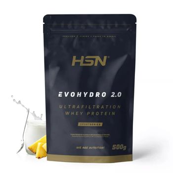 Proteína Sin Lactosa De Hsn Evohydro 2.0 | Sabor Yogur Piña 500 G = 17 Tomas Por Envase | Aislado De Proteína Hidrolizada De Suero Lácteo | Hydro Whey | No-gmo, Vegetariana, Sin Gluten