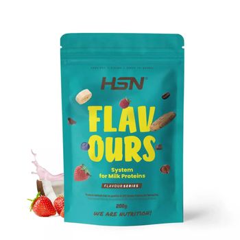 Saborizante Para Proteínas Lácteas De Hsn | Sabor Fresa Coco 200 G = 66 Tomas Por Envase | Para La Dieta Keto Y Vegana | Extremadamente Bajo En Calorías Y Azúcar | No-gmo, Sin Gluten