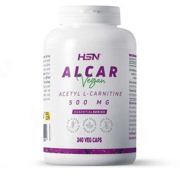 Alcar De Hsn | 240 Cápsulas Vegetales 1000 Mg De Acetil L Carnitina Por Dosis Diaria | Suministro 4 Meses | Con Vitamina B5 Y B6 | No-gmo, Vegano, Sin Gluten