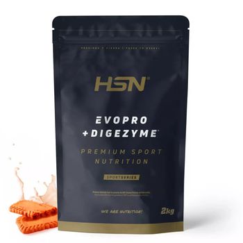 Proteína Secuencial Evopro De Hsn | Sabor Speculoos 2 Kg = 67 Tomas | Mezcla De Caseína + Whey | Con Enzimas Digestivas Digezyme | No-gmo, Vegetariano, Sin Gluten