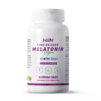 Melatonina De Liberación Prolongada De Hsn | 30 Tabletas Masticables De 1,9 Mg De Melatonina Con Sabor Caramelo De Fresa Y Nata | 8 Horas Liberación Sostenida | Conciliar Sueño Y Aliviar Jet Lag