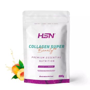 Colágeno Hidrolizado Super Beauty De Hsn | Sabor Melocotón 500 G = 33 Tomas Por Envase 10 Gramos Colágeno Con Fitoceramidas (ceramosides™), Ácido Hialurónico, Alto Contenido En Vitaminas Y Minerales