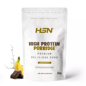 Gachas De Avena Proteicas De Hsn | Sabor Chocolate Y Plátano 1kg = 20 Tomas | Porridge Proteico De Avena Integral Y Proteína De Suero | Fácil Y Rápido De Preparar | Bajo En Azúcar | Apto Vegetariano