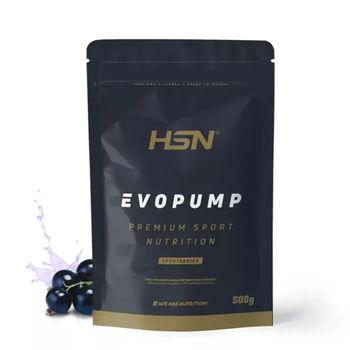 Pre-entreno Sin Estimulantes Evopump De Hsn | Sabor Grosella Negra 500 G = 25 Tomas Por Envase | Alto En Nitratos (extracto Remolacha Roja), Citrulina, Arginina (aakg) | No-gmo, Vegano, Sin Gluten