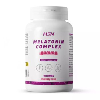 Melatonina Gummies Hsn | 90 Gominolas De 1,9 Mg De Melatonina Con Sabor A Fresa | Acción Rápida | Conciliar Sueño Y Aliviar Jet Lag