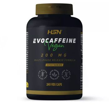 Cafeína De Hsn (total Cafeína = 200 Mg) Evocaffeine | 240 Cápsulas Vegetales Mezcla De Cafeína: Efecto Rápido Y Prolongado | Con Vitaminas B5 Y B6 | No-gmo, Vegano, Sin Gluten