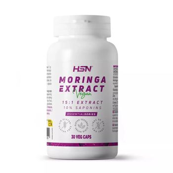 Moringa Oleifera 7500 Mg De Hsn | 30 Cápsulas Vegetales Extracto Hojas De Moringa Oleifera Y 10% Saponinas Por Dosis Diaria | 15x Veces Más Concentrado | No-gmo, Vegano, Sin Gluten