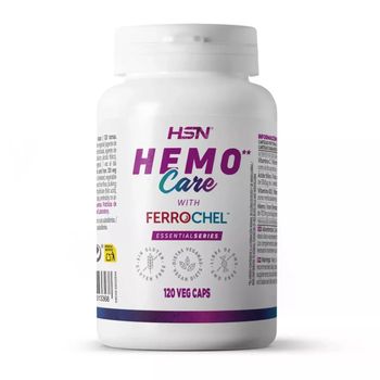 Ferrochel™ Bisglicinato De Hierro - 30 Mg = 1 Cápsula - Hemo Care De Hsn | 120 Cápsulas Vegetales De Hierro De Alta Absorción Con Vitamina C + B12 + Ácido Fólico | No-gmo, Vegano, Sin Gluten