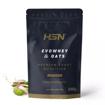 Evowhey & Oats De Hsn | Sabor Pistacho 500 G = 10 Tomas | Proteína Whey Con Harina De Avena | Ideal Para Desayunos O Meriendas | Bajo En Azúcar | No-gmo, Vegetariano, Sin Soja