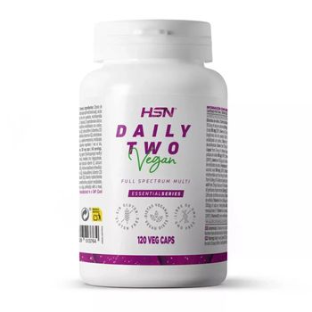 Multivitaminas Y Minerales Daily Two - Dosis Diaria = 2 Cápsulas - De Hsn | 120 Cápsulas Con Todas Las Vitaminas Y Minerales - Con Hierro Y Yodo | No-gmo, Vegano, Sin Gluten