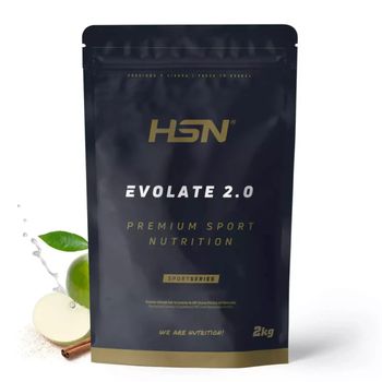 Aislado De Proteína De Suero De Hsn Evolate 2.0 | Sabor Manzana Y Canela 2 Kg = 67 Tomas Por Envase | Whey Protein Isolate Cfm + Enzimas Digestivas | No-gmo, Vegetariano, Sin Gluten Ni Soja